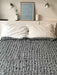 Chunky Knit Blanket in Grey