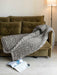 Chunky Knit Blanket in Grey