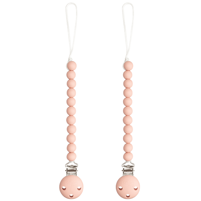 Pacifier Clips, 2 Pack by Comfy Cubs - Pink Blush Pacifier Clips & Holders Comfy Cubs
