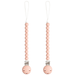 Pacifier Clips, 2 Pack by Comfy Cubs - Pink Blush Pacifier Clips & Holders Comfy Cubs