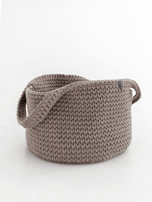 Basket Round with Handles Recycled Coffee Baskets Anzy Home