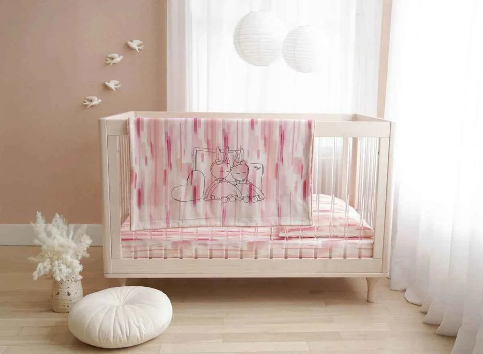 HIBERNATE BABY 3 PIECE CRIB LINEN SET (52"X 28") CRIB SET HIBERNATE BABY