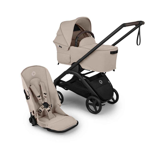 BUGABOO DRAGONFLY PLUS 2-IN-1 SEAT & BASSINET STROLLER . DESERT TAUPE FULL-SIZE STROLLER BUGABOO