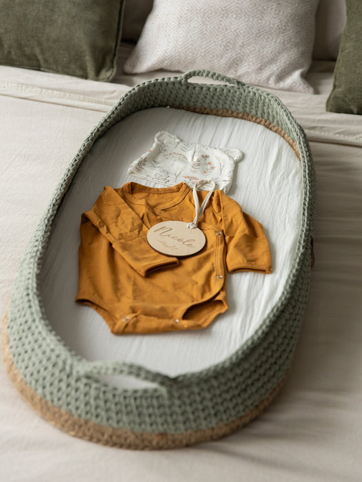 Boho Baby Changing Basket with Jute Accent Changing Tables Anzy Home