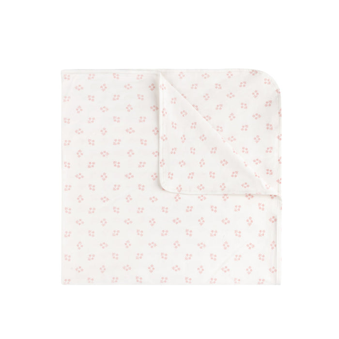 Ditsy Print Blanket White Pink Baby & Toddler Tricot Bebe