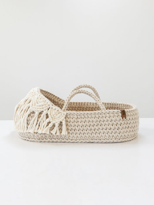 Doll Moses Basket Macrame Hood w/Rocking Stand Dolls, Playsets & Toy Figures Anzy Home