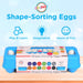 PLAYKIDZ SHAPE SORTING EGGS - A DOZEN PIECES FOR MIXING AND MATCHING COLOR OR SHAPE TOYS PLAYKIDIZ