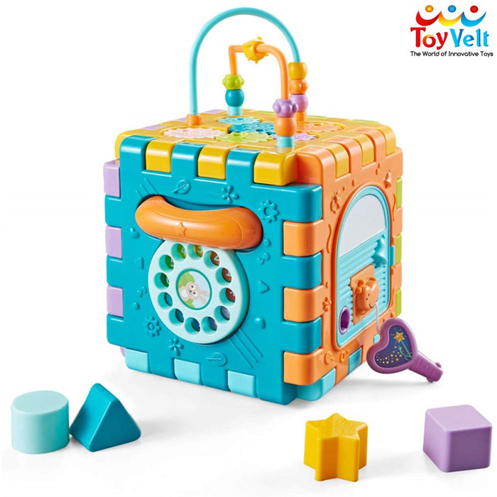 TOYVELT ACTIVITY CUBE MUSICAL TOY WITH 6 DIFFERENT ACTIVITIES