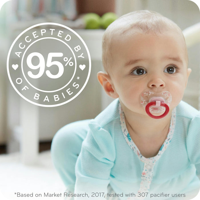 NUK ORTHODONTIC PACIFIERS, 0-6 MONTHS, 2 PACK, ASSORTED COLORS