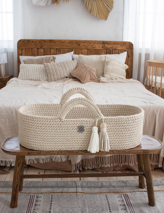 Standard Moses Basket Ecru Bassinets & Cradles Anzy Home