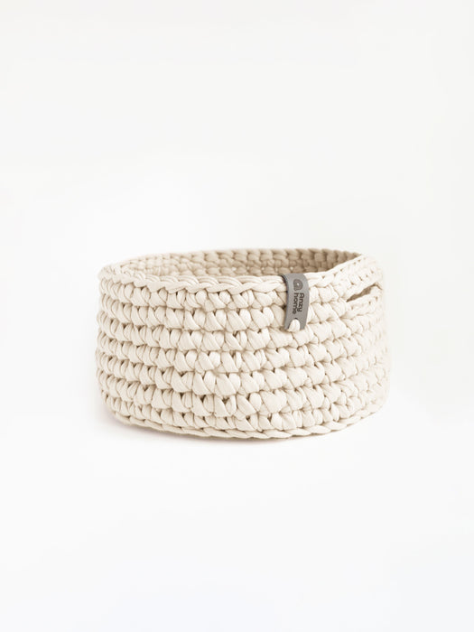 Round Soft Baskets with Handles Ecru Baskets Anzy Home