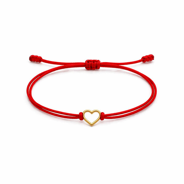 LIOHR BABY BRACELET MEANINGFUL TRADITION. HANDMADE WITH RED THREAD . GOLD HEART 2 BRACELET LIOHR