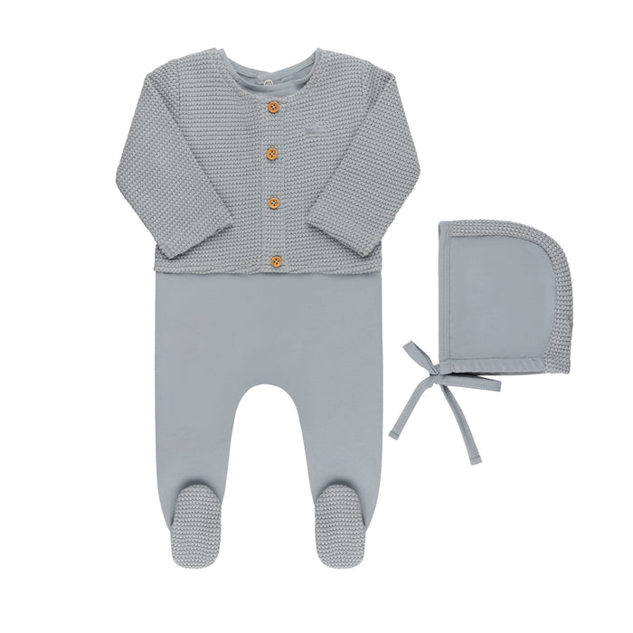Faux Cardigan Layette Set  (Velour Edition)