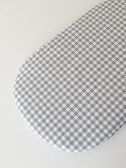 Mattress Fitted Sheets Gray Plaid One Size Bassinet & Cradle Accessories Anzy Home