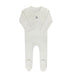 AURORA CLASSICS BABY GIRL FOOTIE POINTELLE BOW PRINT COLLECTION IVORY LILAC FOOTIE AURORA