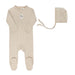 AURORA - COTTON FRENCH TERRY ROCKING HORSE - FOOTIE + BONNET TAN CLOTHING AURORA