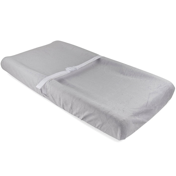 WATERPROOF PLUSH VELVET CHANGING PAD SOLID GREY ACCESORIES ELY`S & CO.