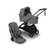 BUGABOO DRAGONFLY PLUS 2-IN-1 SEAT & BASSINET STROLLER . GREY MELANGE FULL-SIZE STROLLER BUGABOO