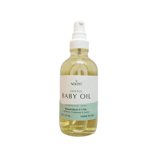 NOLEO Gentle Baby Oil – Natural Massage Oil for Babies | Soothes, Relaxes & Nourishes Delicate Skin | 4oz Glass Bottle 4 oz M4A