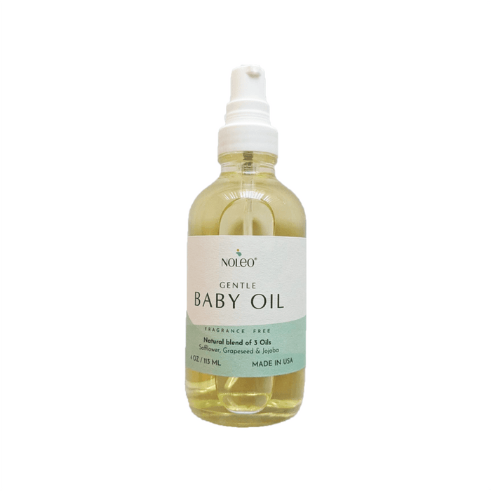 NOLEO Gentle Baby Oil – Natural Massage Oil for Babies | Soothes, Relaxes & Nourishes Delicate Skin | 4oz Glass Bottle 4 oz M4A