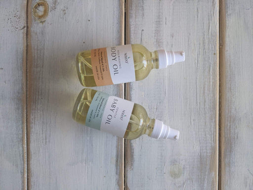 NOLEO Gentle Baby Oil – Natural Massage Oil for Babies | Soothes, Relaxes & Nourishes Delicate Skin | 4oz Glass Bottle M4A