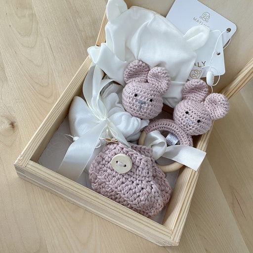 GIFT BOX 4PCS BUNNY DUSTY PINK