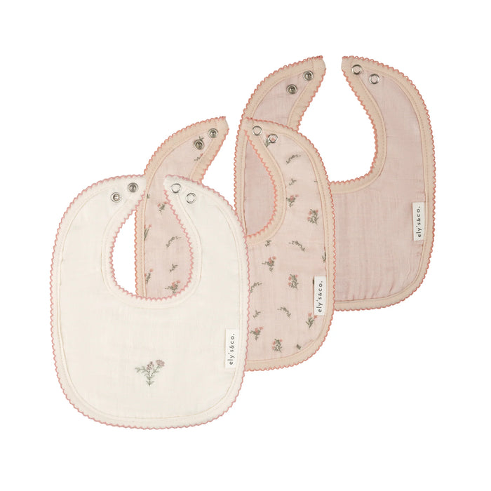 ELY`S & CO. JERSEY COTTON BIB . FLORAL BIBS ELY`S & CO.