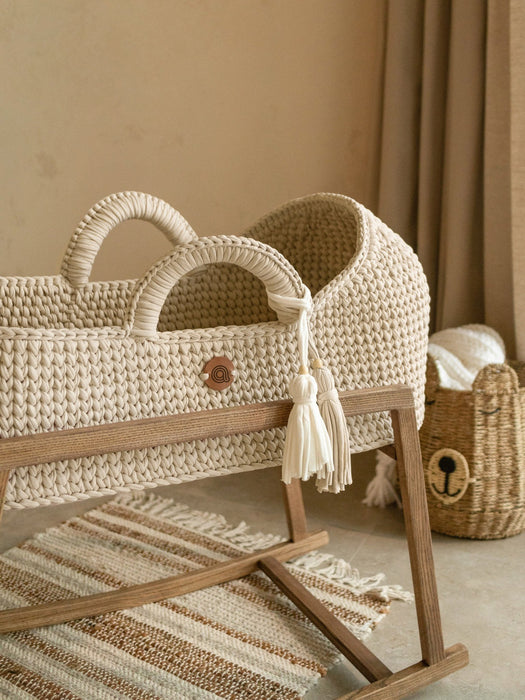 Standard Moses Basket with Round Hood Bassinets & Cradles Anzy Home