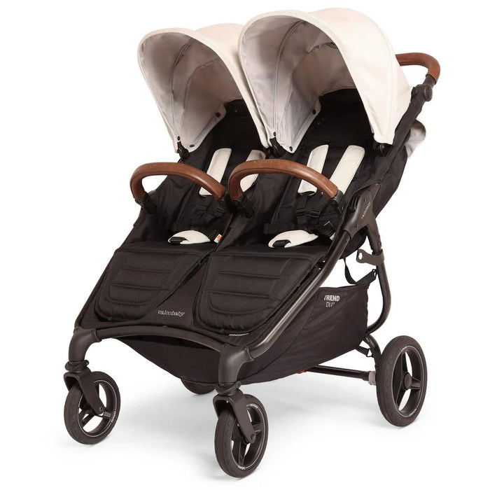 VALCO BABY DUO TREND DOUBLE STROLLER SPORT EDITION - 2025 . CLOUD BROWN STROLLERS VALCO BABY