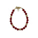 CRYSTAL DREAM RED PEARLS WITH GOLD GLITTER BEADS BRACELET