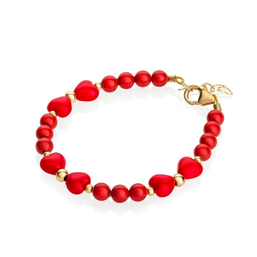 CRYSTAL DREAM RED HEART BOW BRACELET