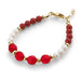 CRYSTAL DREAM GOLD CORRUGATED BEADS WITH GOLD TUBES BRACELET