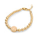 CRYSTAL DREAM GOLD BEAD HEART WITH GOLD BEADS BRACELET