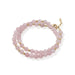 CRYSTAL DREAM PINK GEMSTONE WITH GOLD BEADS DOUBLE BRACELET JEWELRY CRYSTAL DREAM