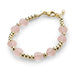 CRYSTAL DREAM GOLD BEADS WITH PINK HEARTS (BOW) GOLD PINK JEWELRY CRYSTAL DREAM
