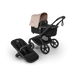 BUGABOO FOX 5 RENEW BASSINET AND SEAT STROLLER COMPLETE FULL-SIZE STROLLER . BLACK TAUPE MELANG FULL-SIZE STROLLER BUGABOO