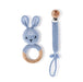 PRETTY LITTLE BASICS CROCHET RATTLE AND PACIFIER CLIP SET