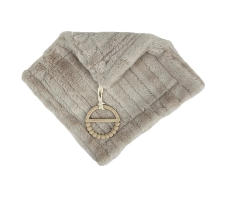 KIDU BABY GIFTS WAVE SECURITY BLANKET ONE SIZE TAUPE BLANKETS KIDU GIFTS