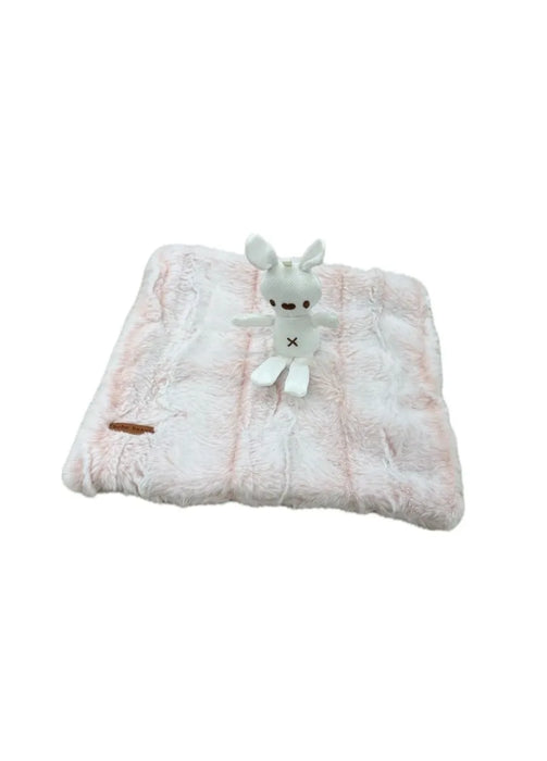 BEBE BEAUTE MINI BLANKET LOVEY . FUZZY PINK BLANKETS BEBE BEAUTE