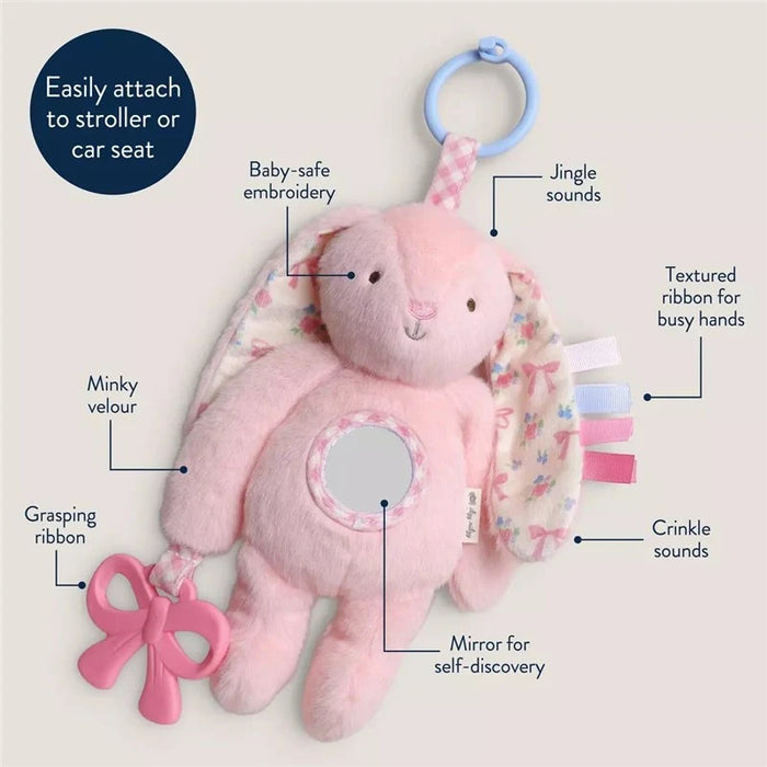 ITZY RITZY PINK BUNNY BITZY TRAVELER PLUSH TOY