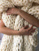 Chunky Knit Blanket in Ivory