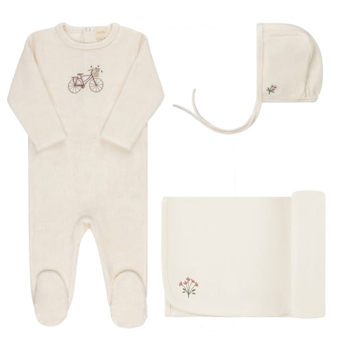 AURORA - VELOUR BICYCLE COLLECTION - TAKE ME HOME SET IVORY GIRL CLOTHING AURORA