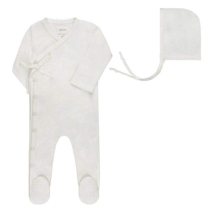 AURORA KIMONO COLLECTION - FOOTIE + BONNET IVORY CLOTHING AURORA