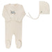 AURORA - VELOUR BICYCLE COLLECTION - FOOTIE + BONNET IVORY BOY CLOTHING AURORA