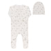 AURORA FLORAL PRINT COLLECTION - FOOTIE + BEANIE IVORY CLOTHING AURORA