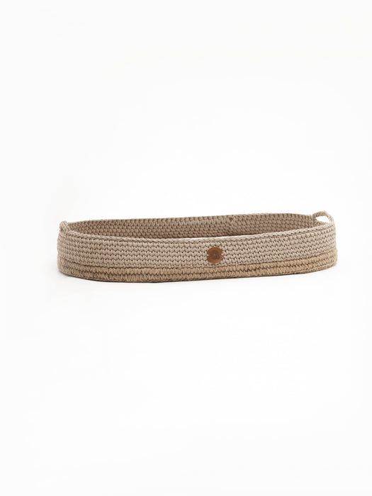 Boho Baby Changing Basket with Jute Accent Beige Changing Tables Anzy Home
