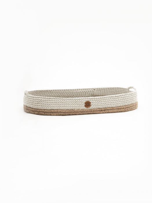 Boho Baby Changing Basket with Jute Accent Ecru Changing Tables Anzy Home