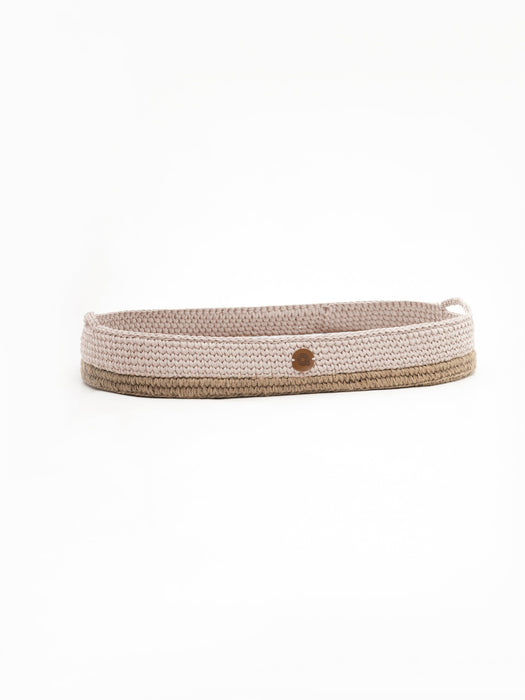 Boho Baby Changing Basket with Jute Accent Pearl Changing Tables Anzy Home
