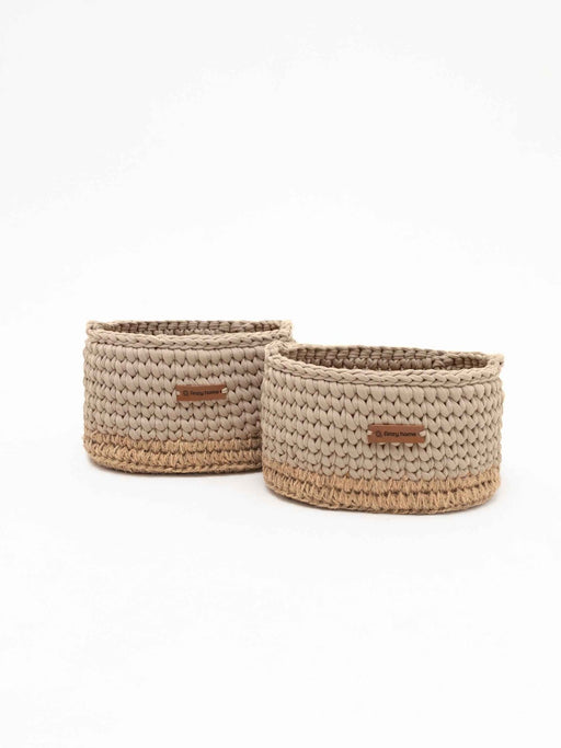 Diaper Caddy with Jute Accent Beige One Diaper Organizers Anzy Home