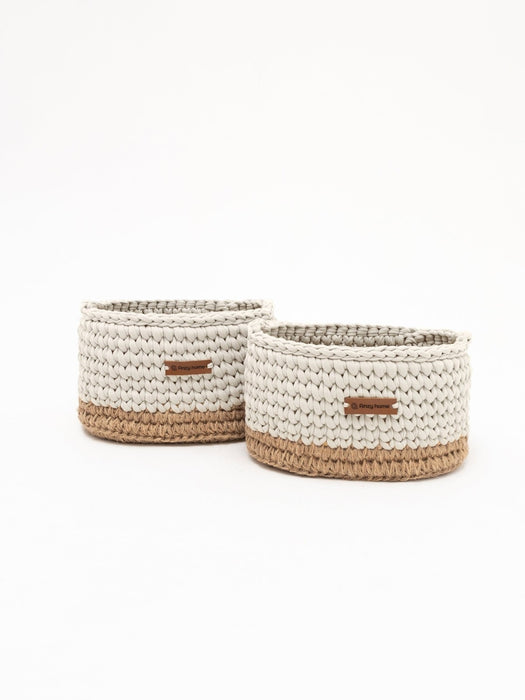 Diaper Caddy with Jute Accent Ecru One Diaper Organizers Anzy Home